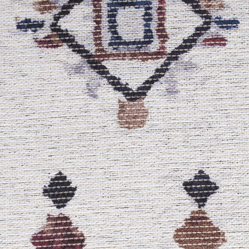 Tapis gris et brun à tissage mécanique 5 pi x 7 pi
