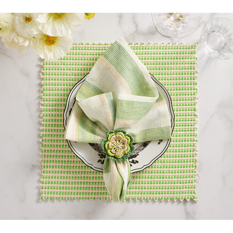 Broad Stripe Napkin, Green
