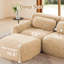Canapé en forme de L sans os, tissu moelleux doux et moelleux, avec chaise éponge haute densité 32D, aucun assemblage requis, conception ergonomique inférieure antidérapante, avec coussins décoratifs, convient aux chambres à coucher, kaki clair-1285590435-1285590433-1285590436