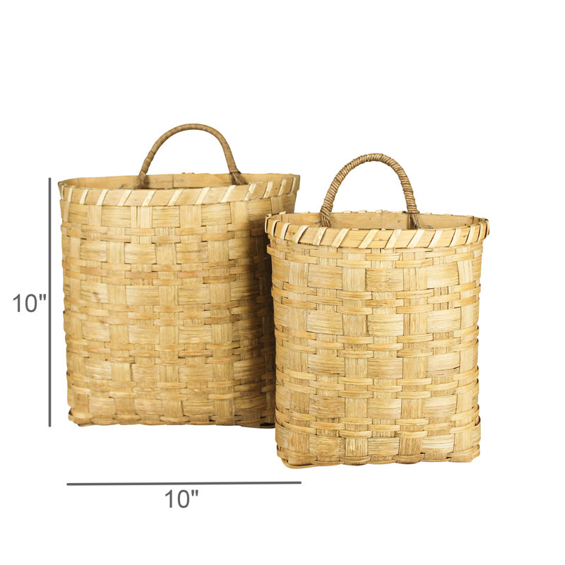 Bay Isle Home™ Rattan Hanging Wall Basket Set
