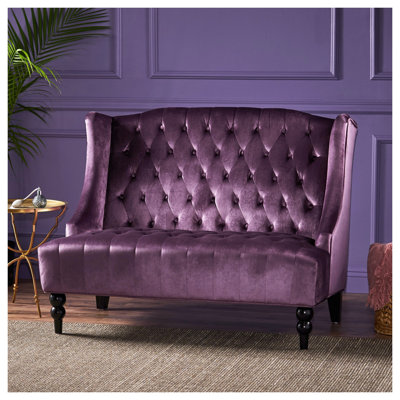 Causeuse en velours Raisin