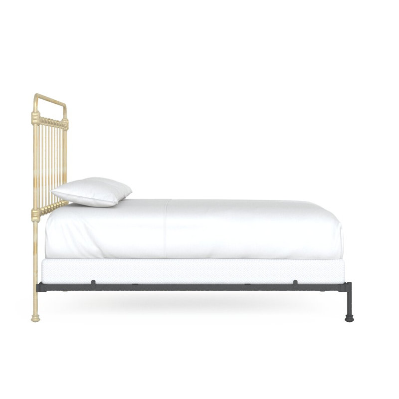 160 Picket Fence Bed | Hidden Foot Standard, Twin, Spun Gold