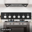 Hotte encastrable 30 pouces 900 CFM convertible à 4 vitesses en acier inoxydable noir avec bouton poussoir et lumières DEL-120430905