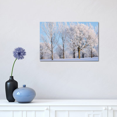 Winter Trees 1 Piece Wrapped Canvas Wall Art