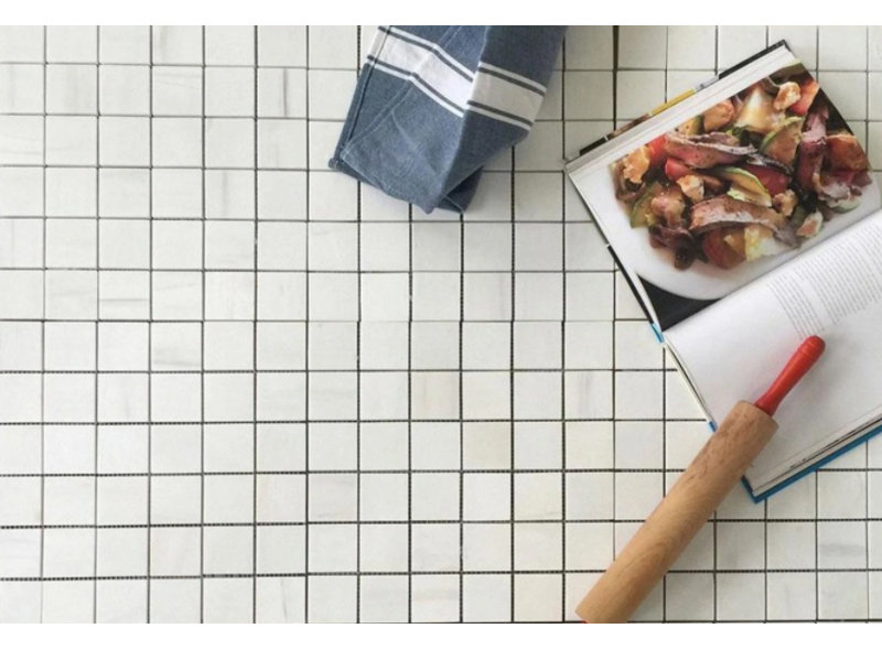 Arabescato Natural Stone Grid Mosaic Wall Tile