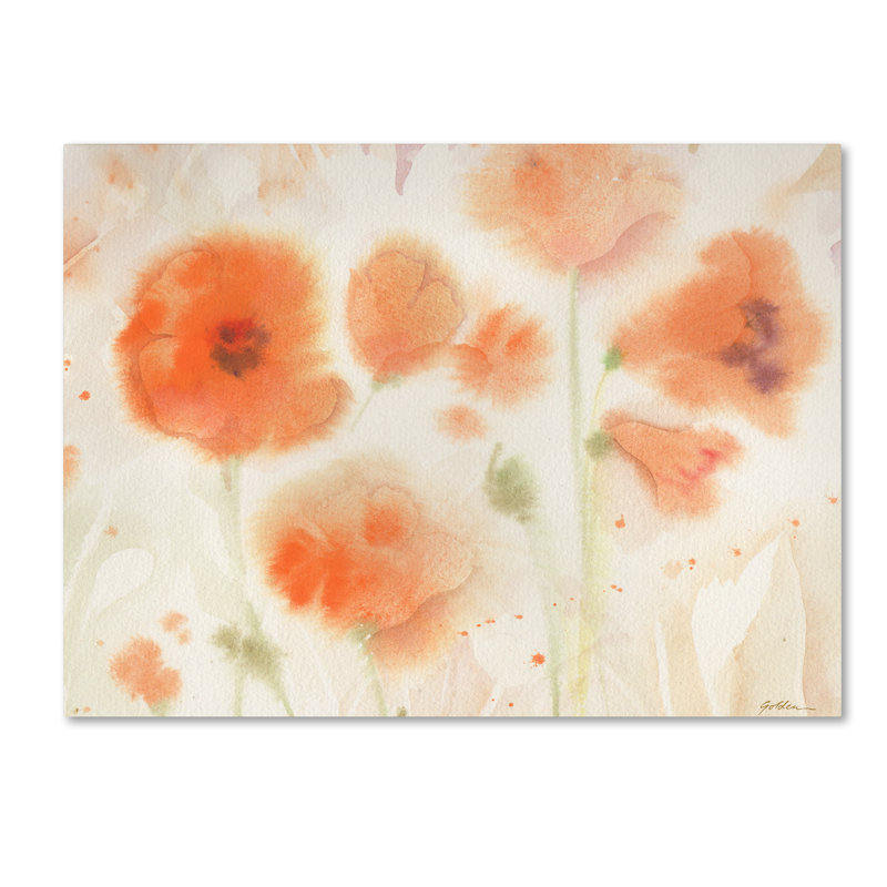 « orange tons », reproduction d’art sur toile tendue, H 24 po x l 32 po x P 2 po