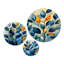 Ensemble de 3 impressions murales Mid-Century bleu et orange I - Minimalisme