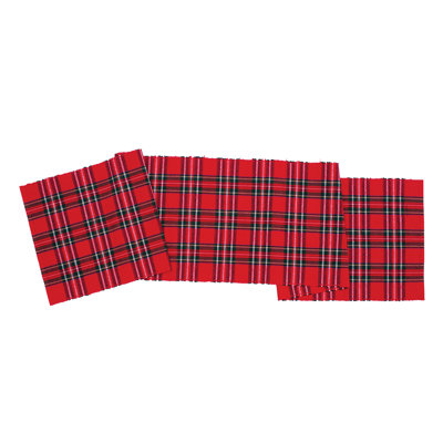 Sandara Plaid Table Runner