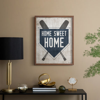 Impression encadrée Home Sweet Home Base - bois massif