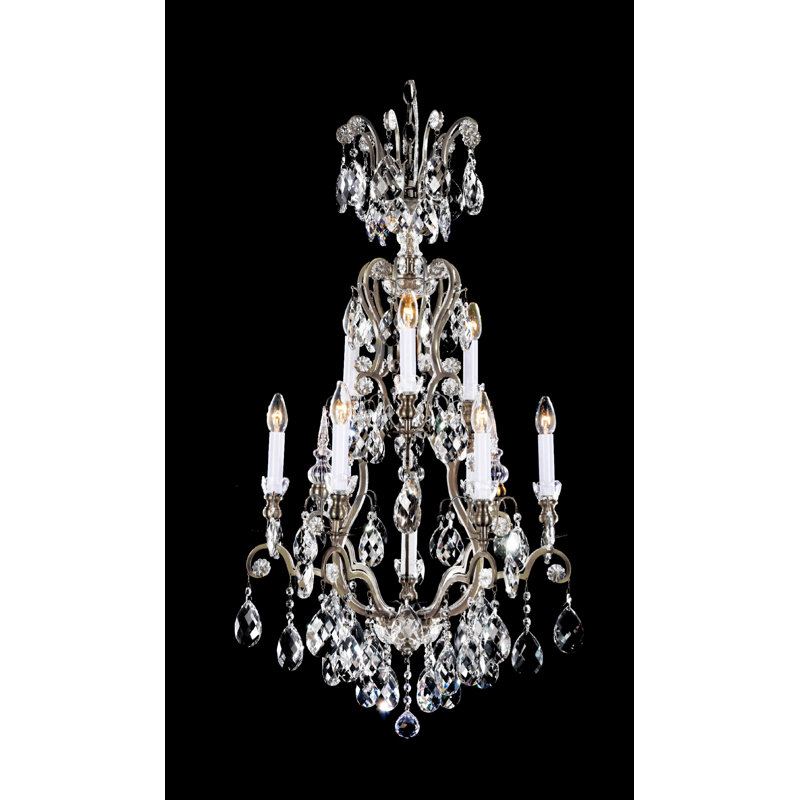 Lustre en cristal étain 10 lumières Sustrer