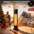 Indoor Electric Patio Heater, 2 Heat Levels, 12h Timers, Infrared Heater With Remote Control, Ipx5 Waterproof Infrared Tower Space Heater, Tip-over & Overheat Protection For Garage, Indoor, Home