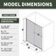 Porte de douche coulissante simple demi-cadre l 50 "- 54" x H 71 "