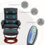 Fauteuil inclinable de massage avec repose-pieds, fauteuil inclinable pivotant et repose-pieds, fauteuil inclinable en similicuir avec télécommande, 10 points de vibration et poche latérale