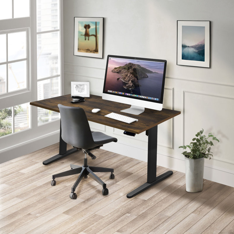 Mount-it Electric Sit-stand Desk With Tabletop, Oak