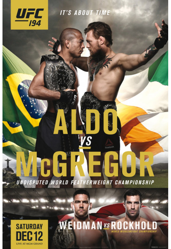 Rolled Poster " Ufc - 194 - Aldo Vs Mcgregor "