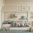 Rosa Solid Wood Kids Canopy Bed Frame-215059772-226570312