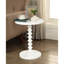 Timeless White Accent Table - Beautifully Crafted Base Versatile For Any Room Decoration Build Intricate Craftsmanship Option