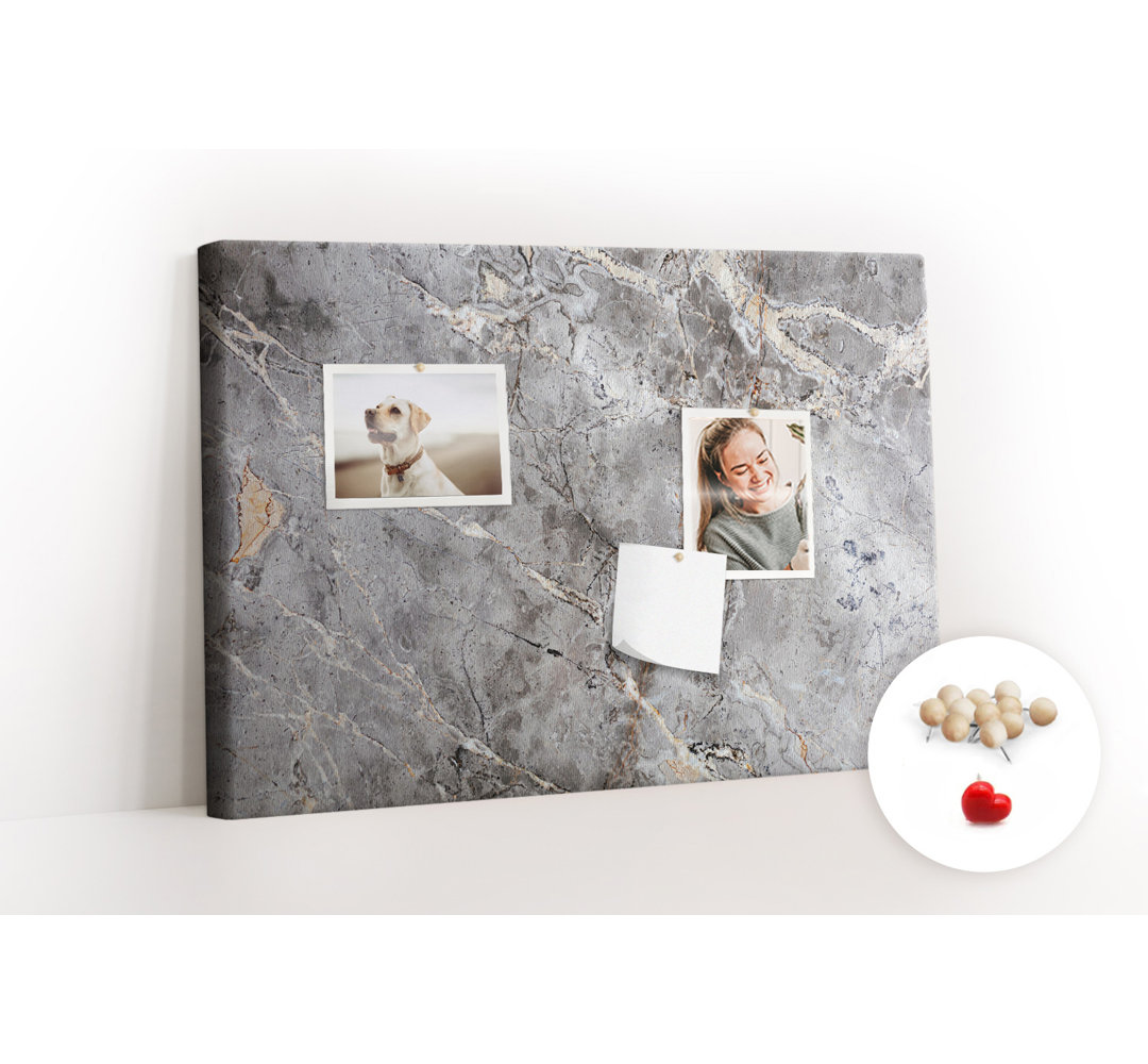 Wall Mounted bulletin board print home decor notice boards for office corkboard Marble pattern