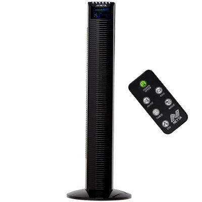 NETTA Tower Fan, 36 Inch Oscillating With Remote Control, LED Display, 3 Speed Settings With Timer
