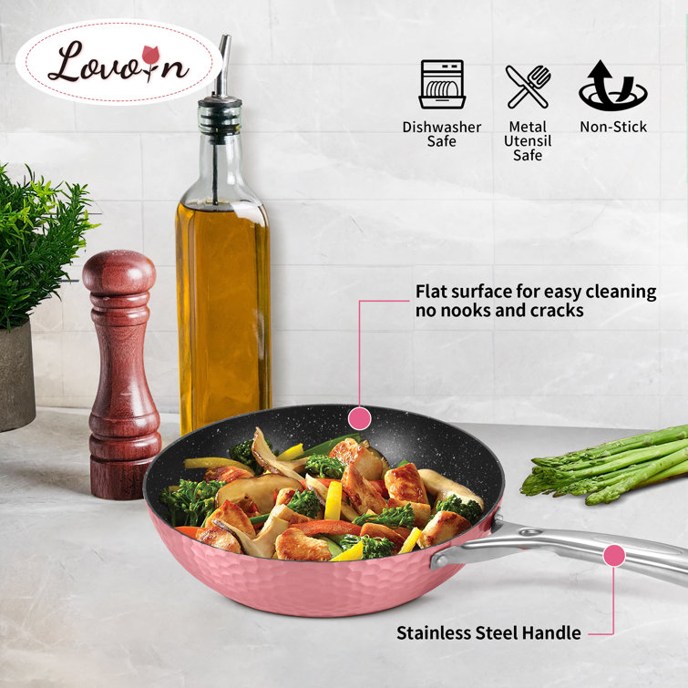 LovoIn Lovoln 14 - Piece Non-Stick Aluminum Cookware Set & Reviews