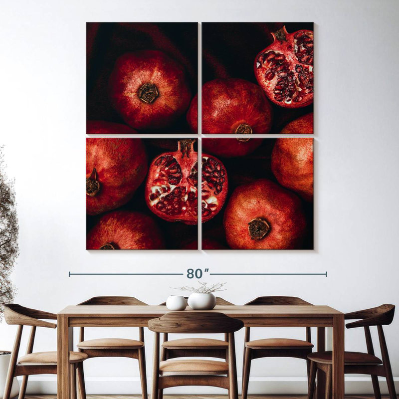 Yarlin Red Pomegranates, 74" H x 74" W