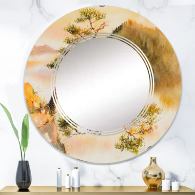 Pin sur un sommet de montagne - miroir mural Cabin & Lodge