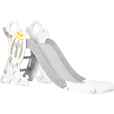 Toboggan intérieur, gris, poignées faciles à saisir, favorise la motricité - facilite la glissade de développement pour les enfants de 1,5 à 3 ans, thème de fusée amusant, passionnant et inspirant