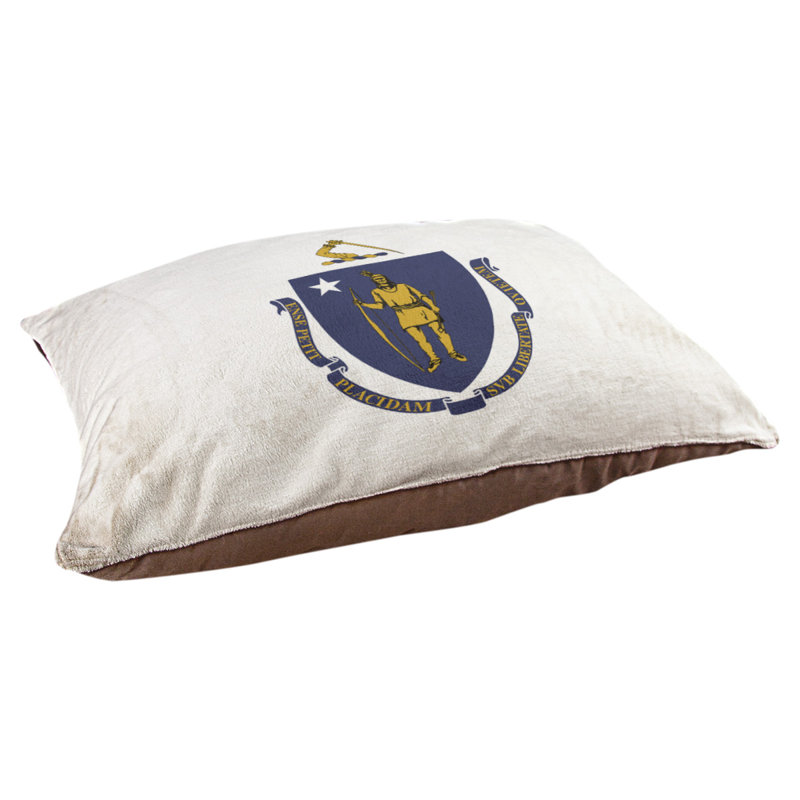 Coussin pour chien massachusetts flag Burien, Très grand (l 52 po x P 42 po x H 17 po)