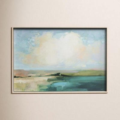 «Coastal Sky» par Purinton - cadre flottant, reproduction d'art sur toile