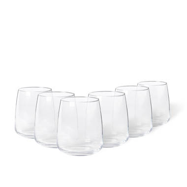 Fascination - Hand Cut - Stemless Wine Glasses - Set of 4
