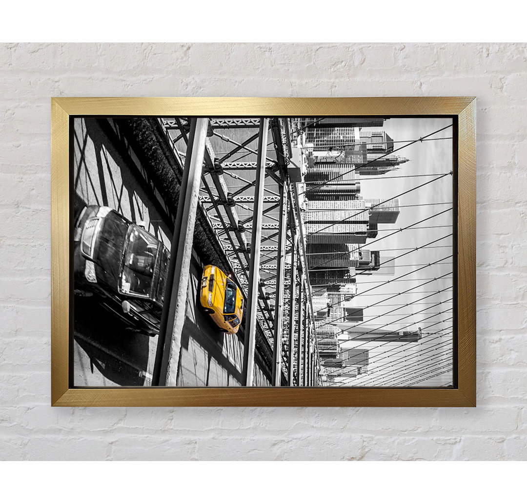 Brooklyn Bridge Yellow Cab NYC - Druck