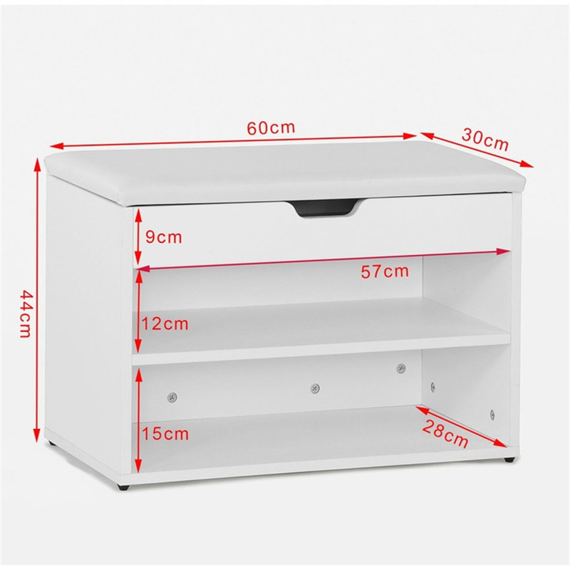 6 Pair Shoe Storage Bench