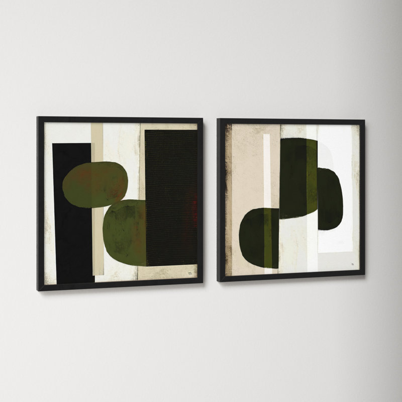Collage by StudioM, Black Framed Paper, 16" H x 32" W x 1.25" D