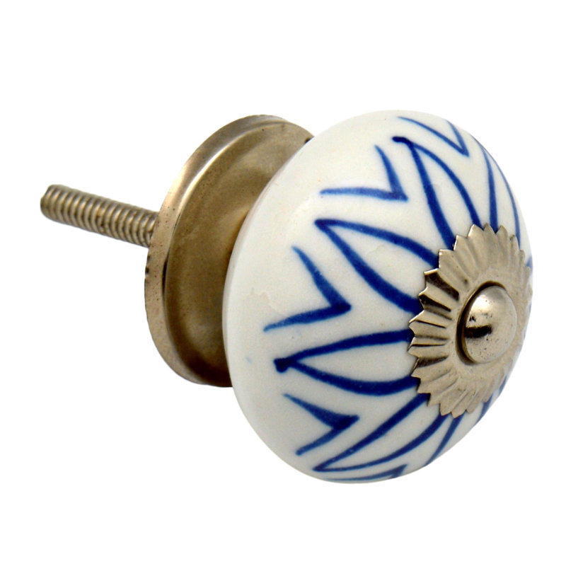 Nicola Spring - Round Ceramic Cabinet Knob - Light Blue
