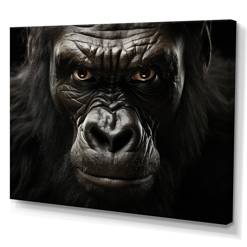 Afrique, Gorillas Majesty, impression d'art mural Afrique, H 30 po x l 40 po x P 1,5 po, Toile tendue