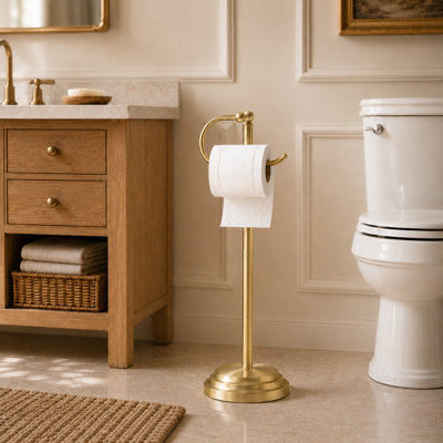 Minimalist Freestanding Toilet Paper Holder