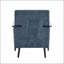 Ensemble de 2 chaises longues bleu-gris modernes avec revêtement et structure en métal robuste, idéales pour le salon, la chambre à coucher ou le bureau-663394846