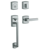 Soho Handleset with Single Cylinder Deadbolt and Door