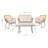 Padron Wicker 4 - Person Patio Conversation Set with Cushions-2129576207