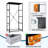 4 Drawer Dresser for Bedroom, Narrow Chest of Drawers, Wooden Top and Study Iron Frame 18"x37.5"-(WxH)