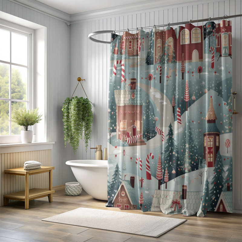 Rideau de douche Candy Walk - Premium, H 74 po x l 71 po