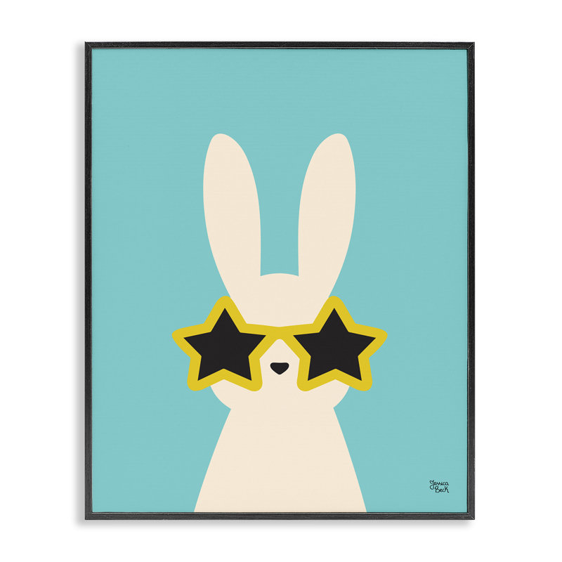 «Rabbit & Star», lunettes de soleil encadrées par Jessica Beck, Giclée encadrée noir minuit, H 20 po x l 16 po