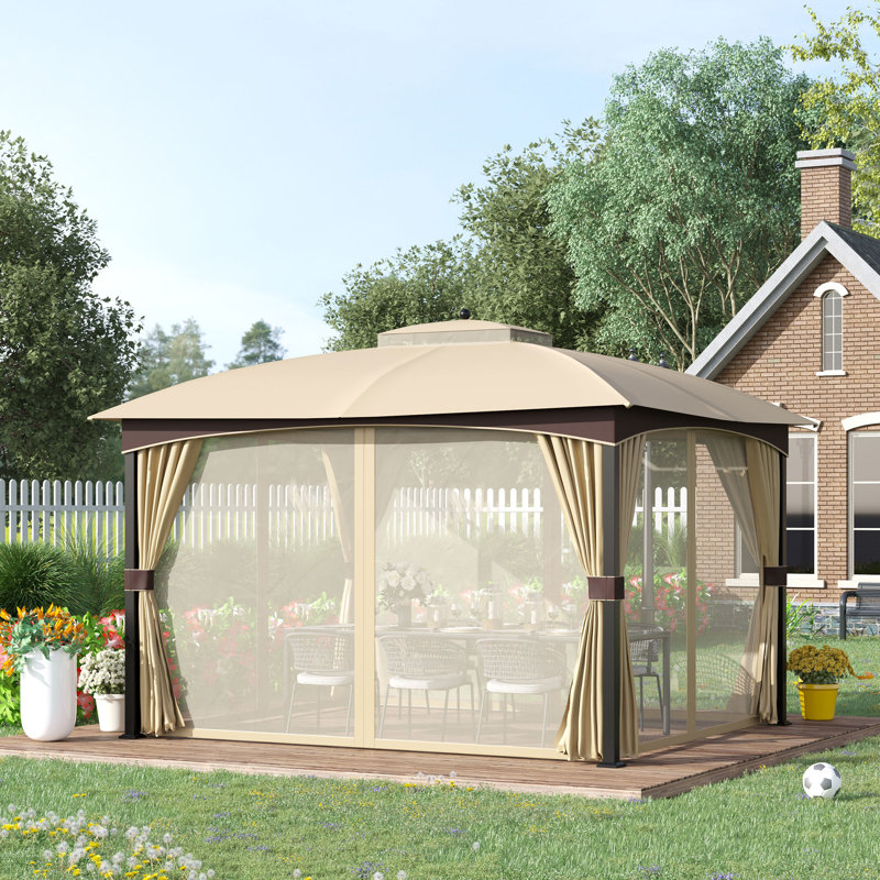 Petrolia 4m x 3m Metal Patio Gazebo