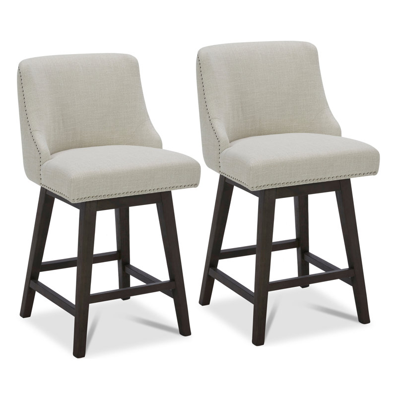Arvelle Swivel Counter & Bar Stool, Performance Linen, Counter Stool (26" Seat Height)