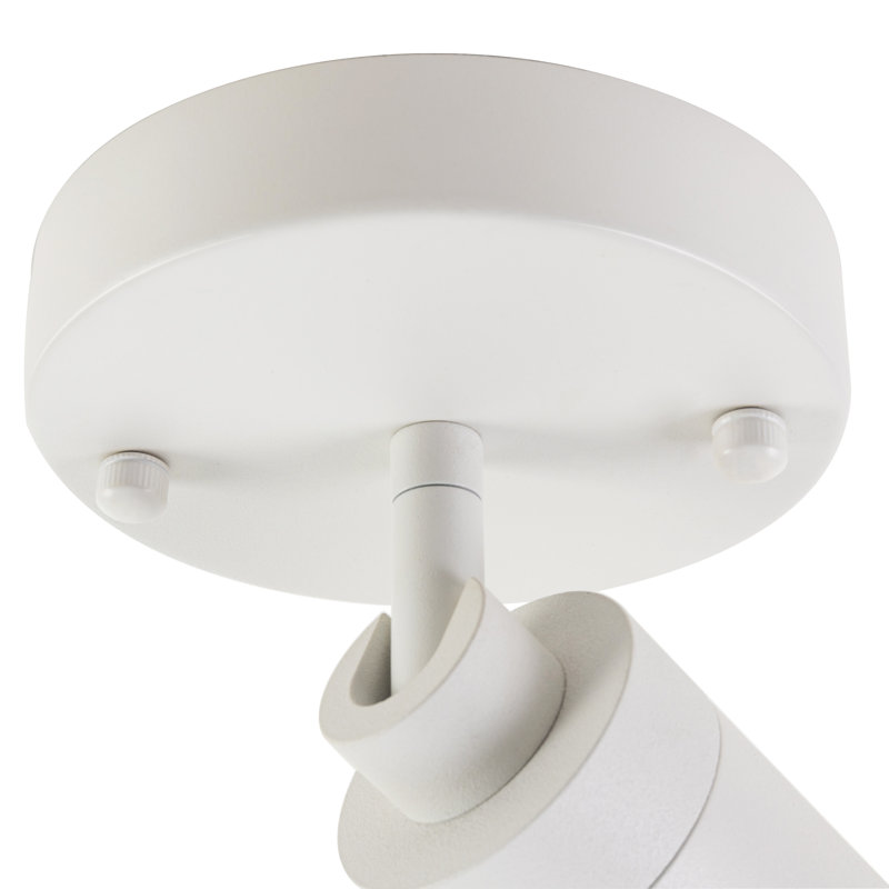  1 - Light 4.7'' Simple Cylinder LED Directional and Spotlight, Sand White