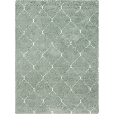 Geometric Shag Area Rug