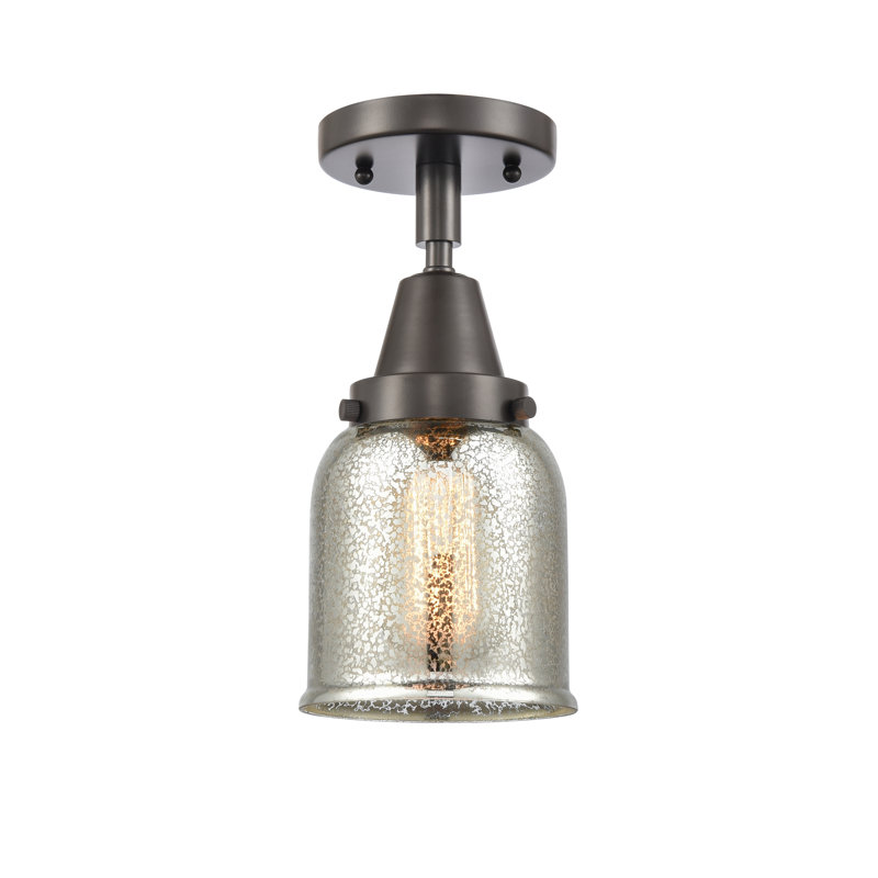 Glass Flush Mount, No Bulb Included, Yes, Oil Rubbed Bronze
