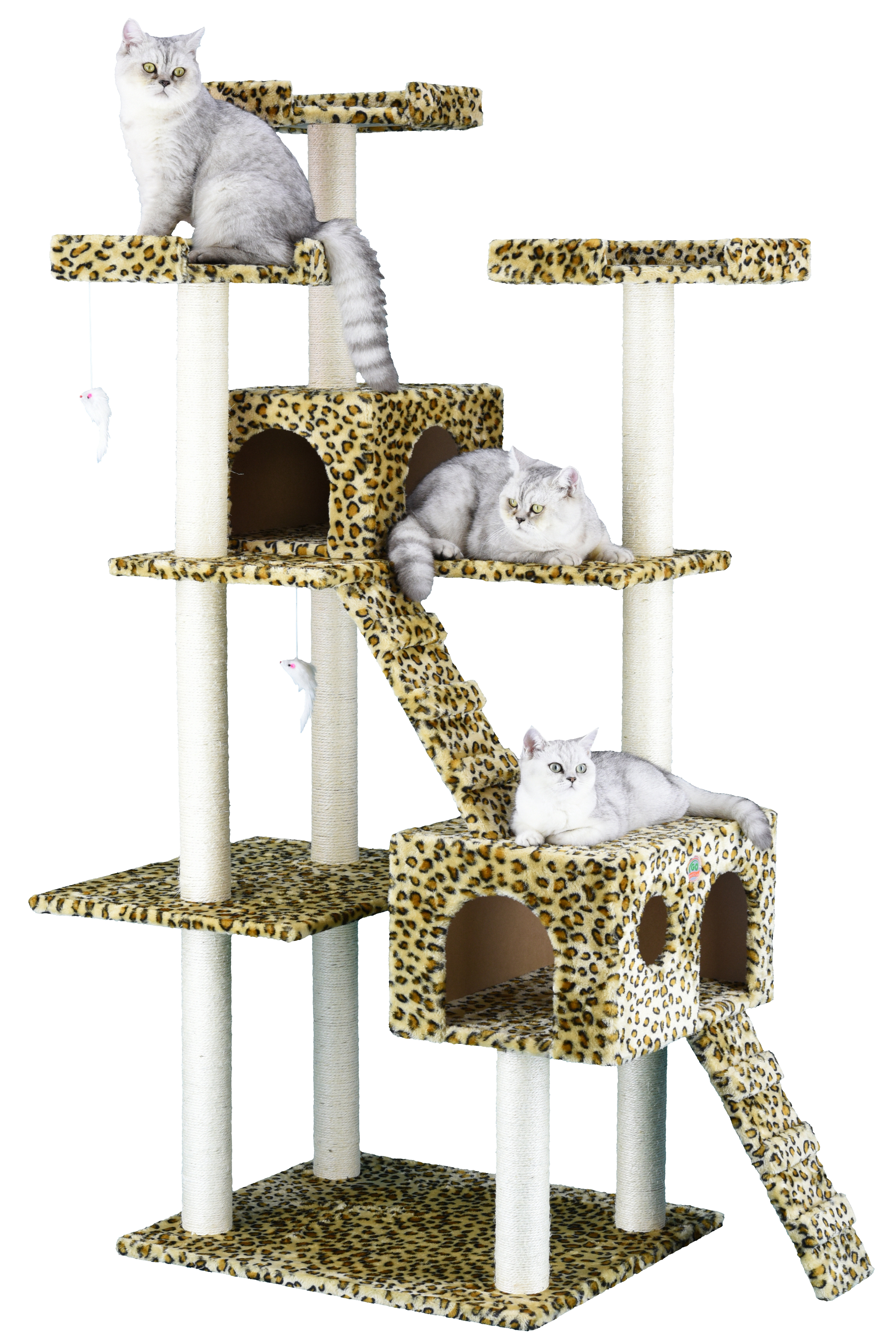 Leopard print cat tower sale