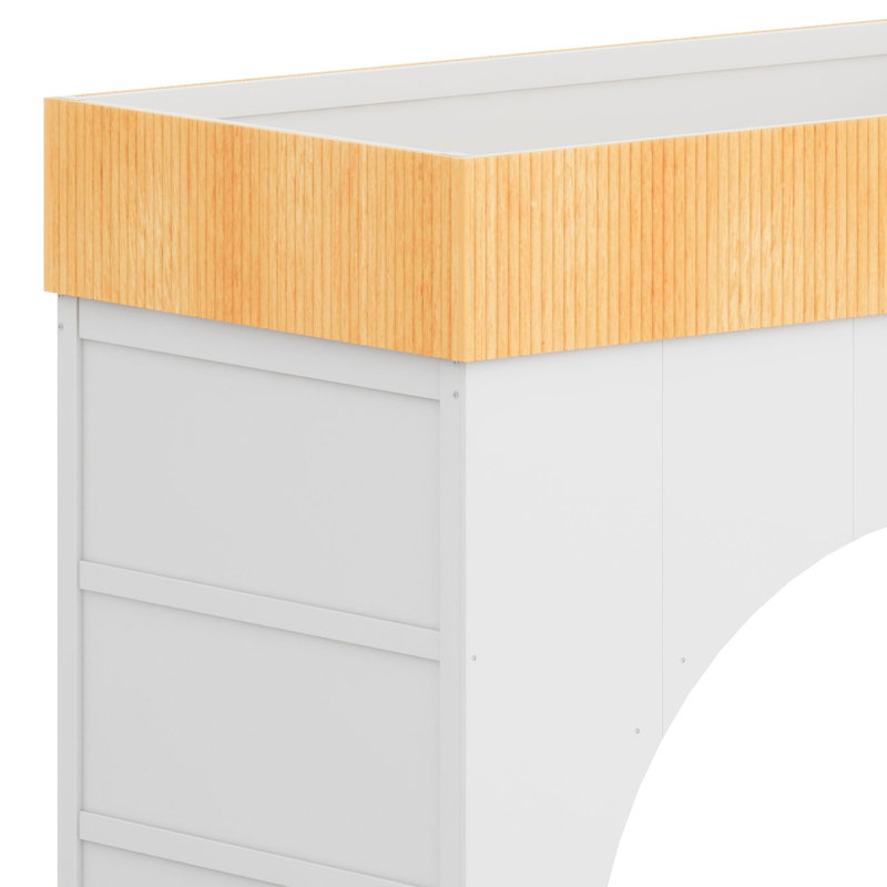 Lit superposé avec éclairage DEL modulaire et silhouette semi-circulaire pour chambres d'enfants modernes, Twin
