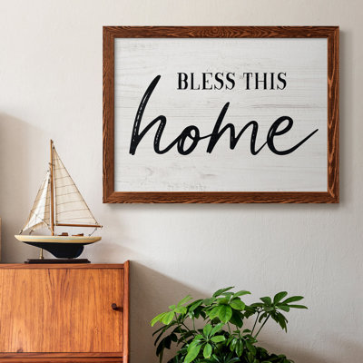 «Bless This Home», reproduction sur toile encadrée